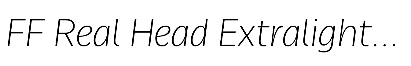 FF Real Head Extralight Italic